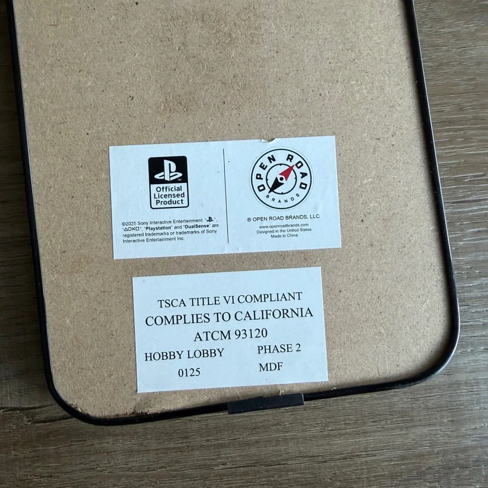 PlayStation Controller Evolution Wall Art Sony PS5 Gaming Decor Open Road Brands